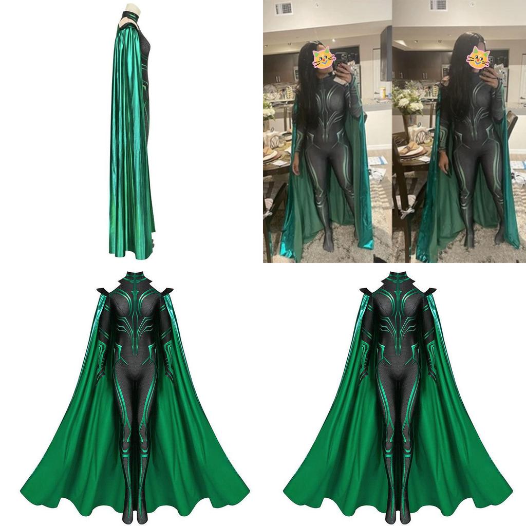 Thor3 Ragnarok Hela Body e Mantello per Adulti e Bambini Costume di Halloween Perfetto per il Gioco di Ruolo e le Esibizioni Teatrali