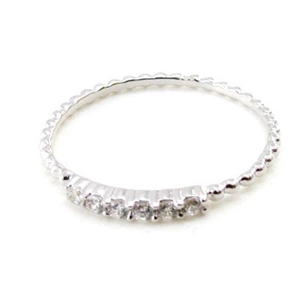 Silver Ring 'Goddess' White Silver (rhodium) - 10x1 Mm