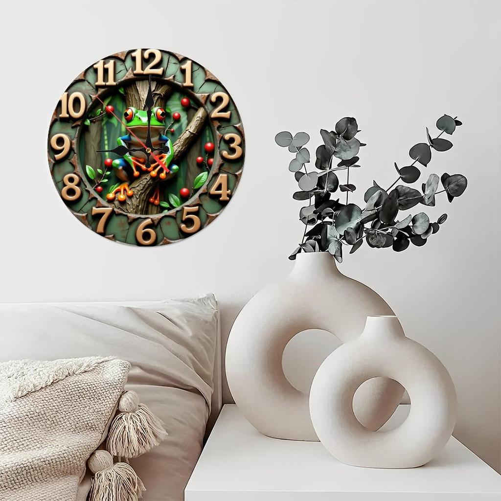 Lightweight Design 25x25cm Wood Wall Clock for Cost-Effective Shipping
