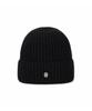 Bajal Va Curved Oval Metal Washed Beanie Black