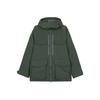 X White Mountaineering Collaboration High-Performance Zippered Loose-Fit Hooded Down Jacket Winter Men Outerwear Dark-Green 442563-58