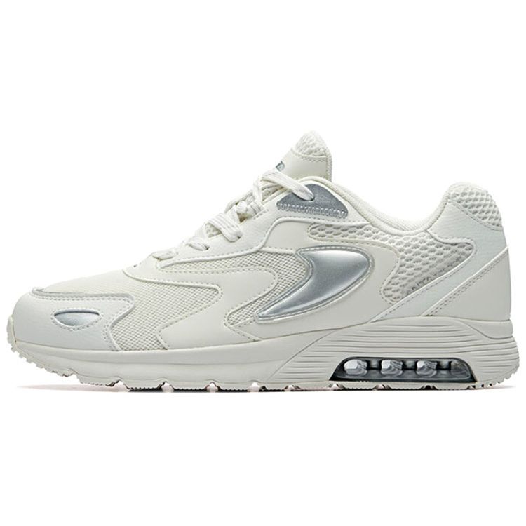 

Anta Running Series Air Cushion Low Top Running Shoes Men Sneakers Silver White 111937772R-4