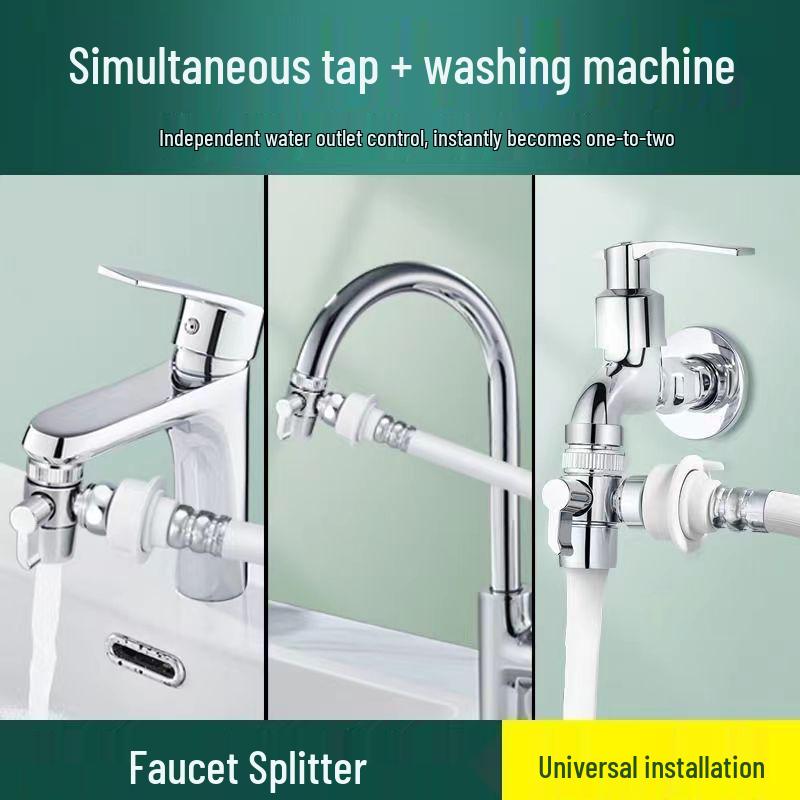 Handheld Shampoo and Shower Head Diverter with Hose