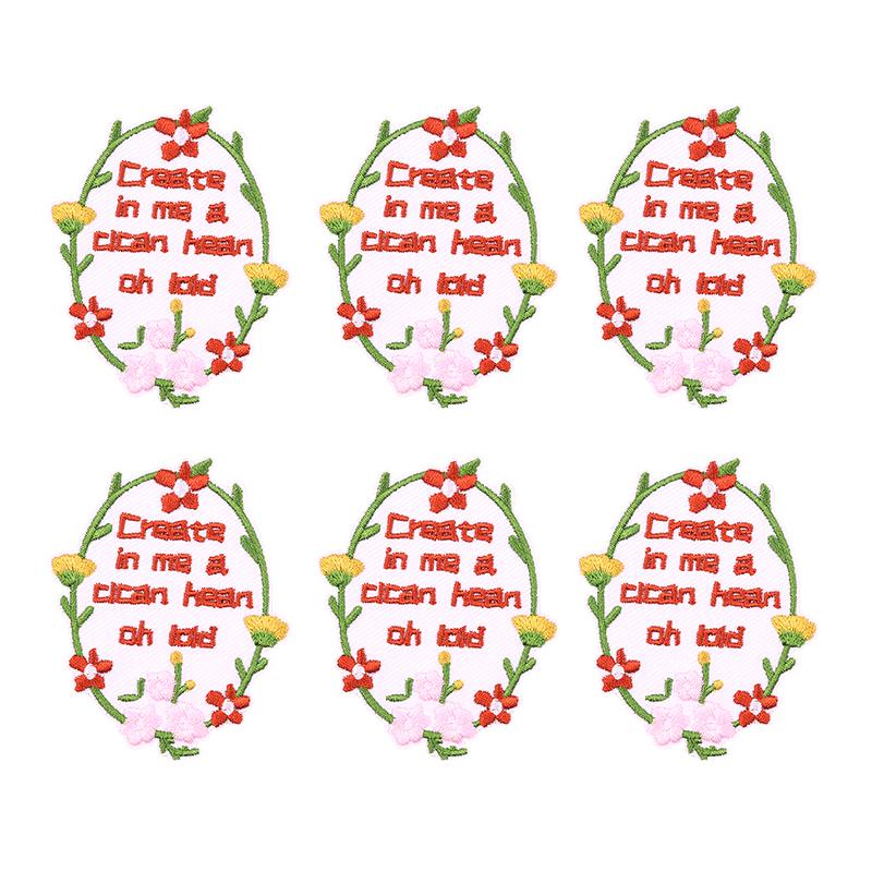 5pcs Wholesale Cartoon Jesus Embroidered For Clothes Iron On Patches For Clothing Hats Backpack Jackets Sew Embroidery Badges