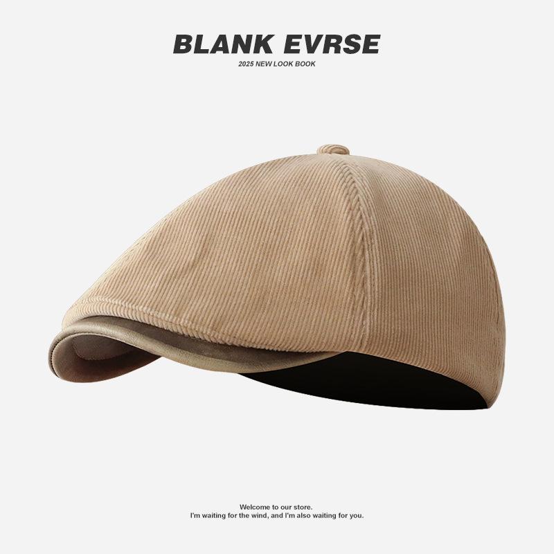 British style retro forward hat women spring and autumn versatile anti-wearing beret fashion big head circumference show face small hat trend