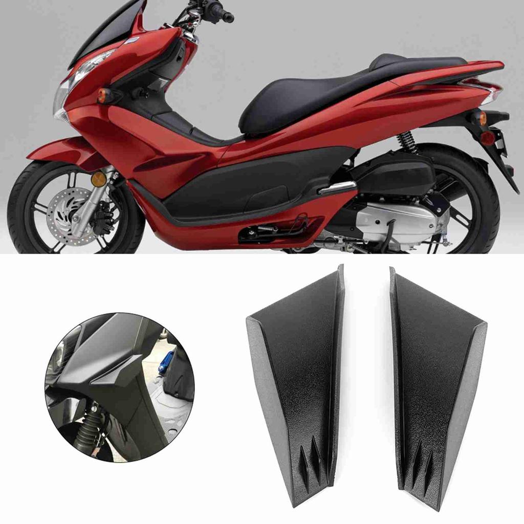 1 Pair   Motorcycle Winglet Aerodynamic Wing Kit Fit For   (Black)