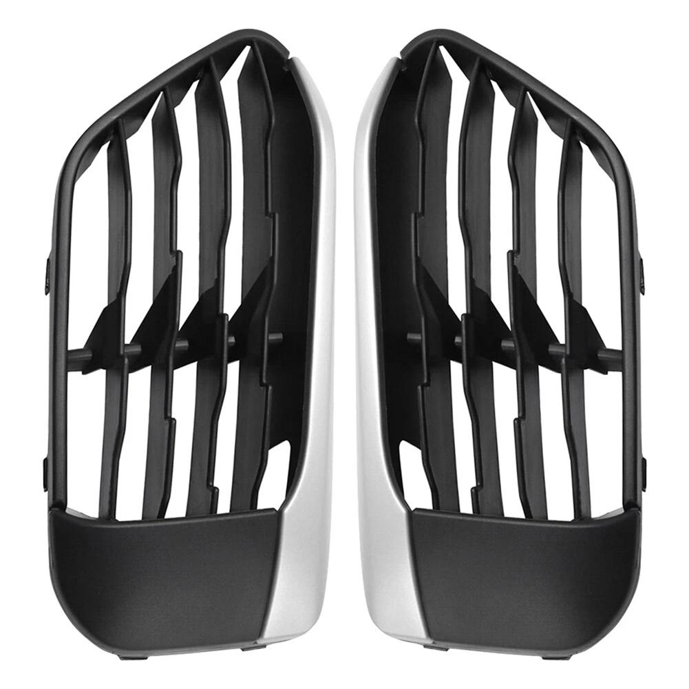 2Pcs Front Lower Bumper Grille Compatible with For BMW F48 X1 2016 2019 OEM 51117453989 51117453990 Black Plastic China Mainland