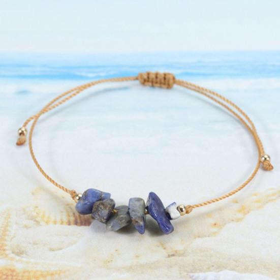 Gemstone Bracelet Women Men Adjustable Braided Crystal Bracelet Boho String
