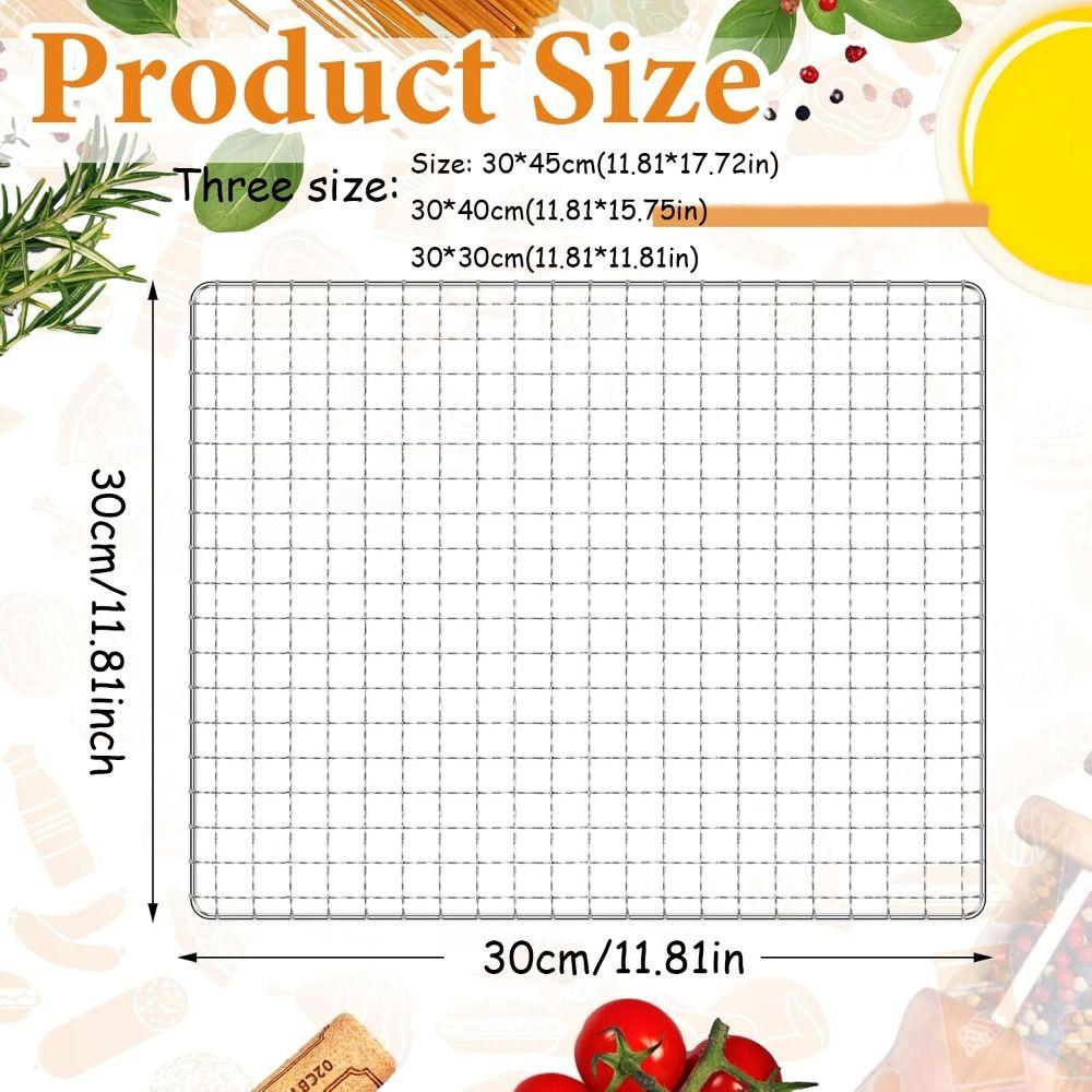 Reusable Rectangular Grilling Mat Nonstick Barbecue Grill Tray BBQ Grill Net BBQ Vegetables Meats