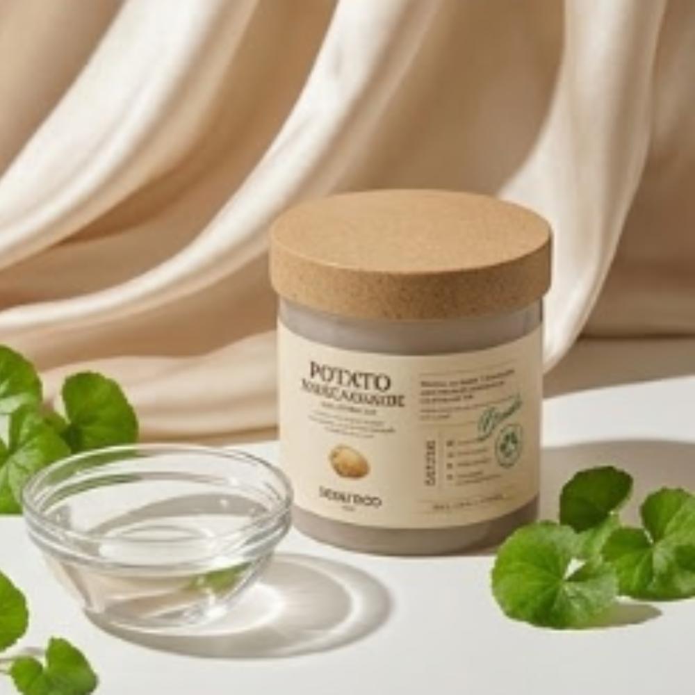 SKINFOOD Potato Madecassoside Soothing Pad, 60 Sheets (250g), Redness Relief & Calming Care, From Korea