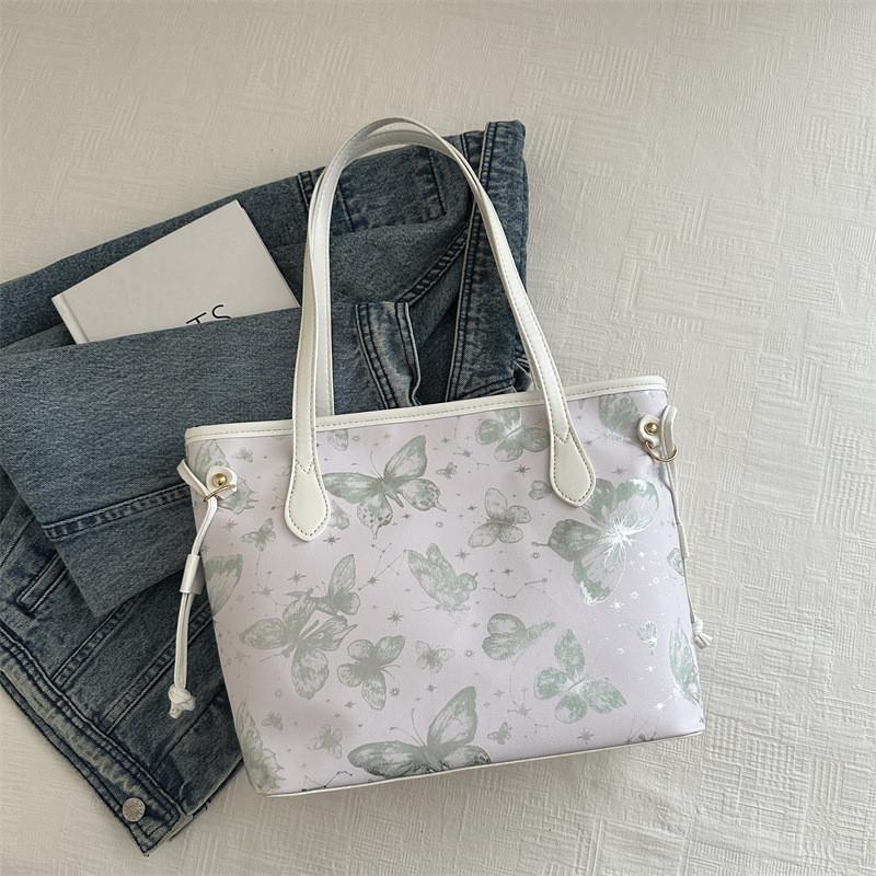 Stylish College Student Shoulder Bag Large Capacity Pu Tote Bag For Women Trendy Street Fashion