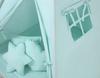 Tipi tent for children + feather pendants - light mint