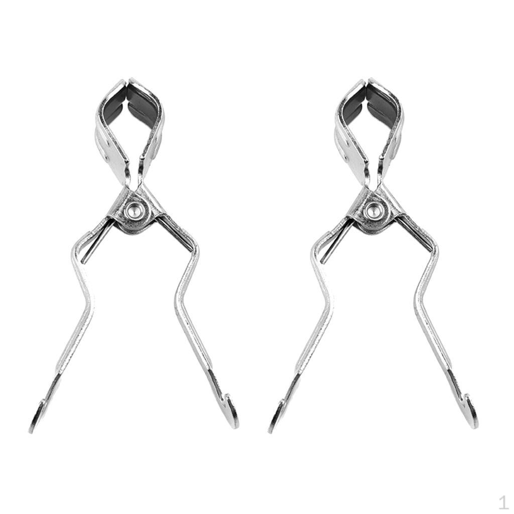 

2pcs Iron Outdoor Camping Lantern Light Lamp Hanger Metal Clamp Tent 7cm