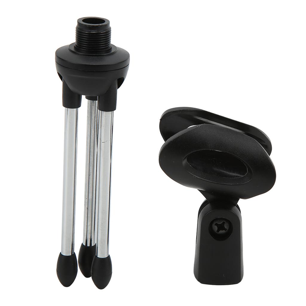 Desktop Microphone Mic Stand Holder Bracket Adjustable Table Microphone Holder with Mic Clip for Conference Live