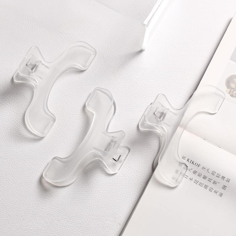 Book Clip Reading Clip Kawaii Desk Accessories Fixed To Prevent Page Turning Transparent Frosted Folder Clips