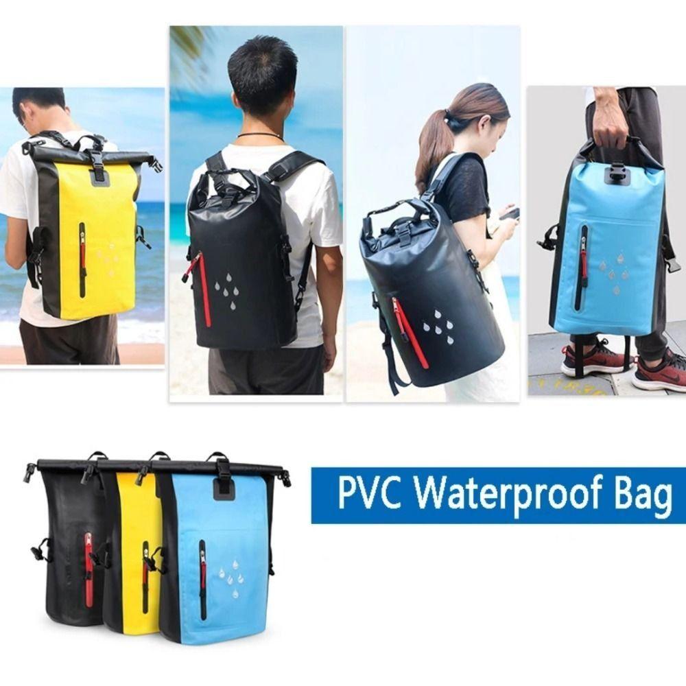 Large Capacity Waterproof Drift Bag IPX6 Rating Waterproof Bucket Bag Swimming Backpack  Camping