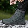 Men's Winter Snow Boots, Sports Shoes, Thickened Plush Men's Ankle Boots, Outdoor Men's Hiking Boots, Super Warm Men's Shoes