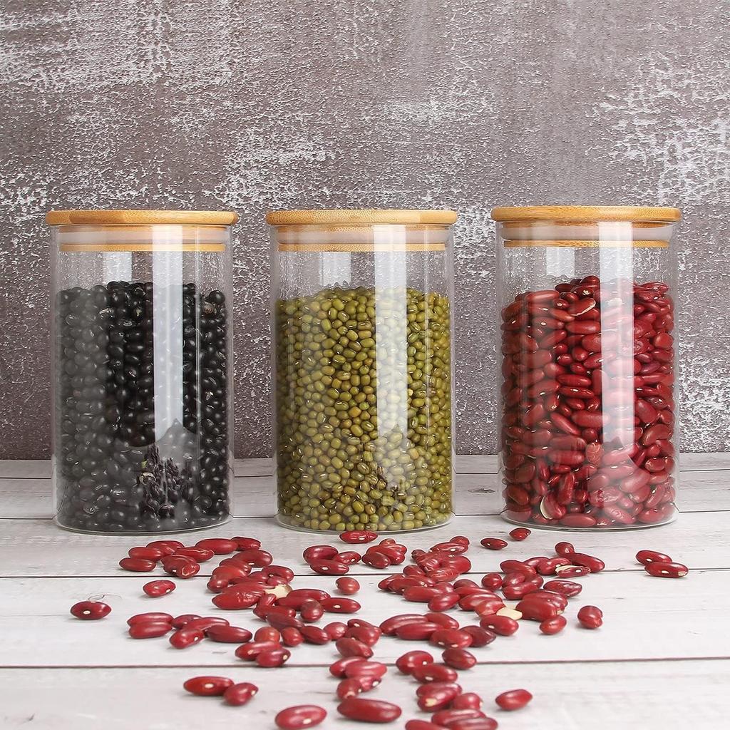 Voorraadpotten Glazen Voorraadpotten Glazen Container Opslag Pasta Opbergdoos Keuken Spaghetti Luchtdichte Container met Deksel Pasta