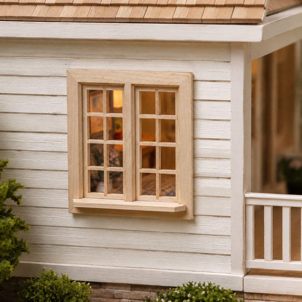 1:12 Doll House Accessories Miniature House Decor 16 Grids Square Windows Model For DIY Toys