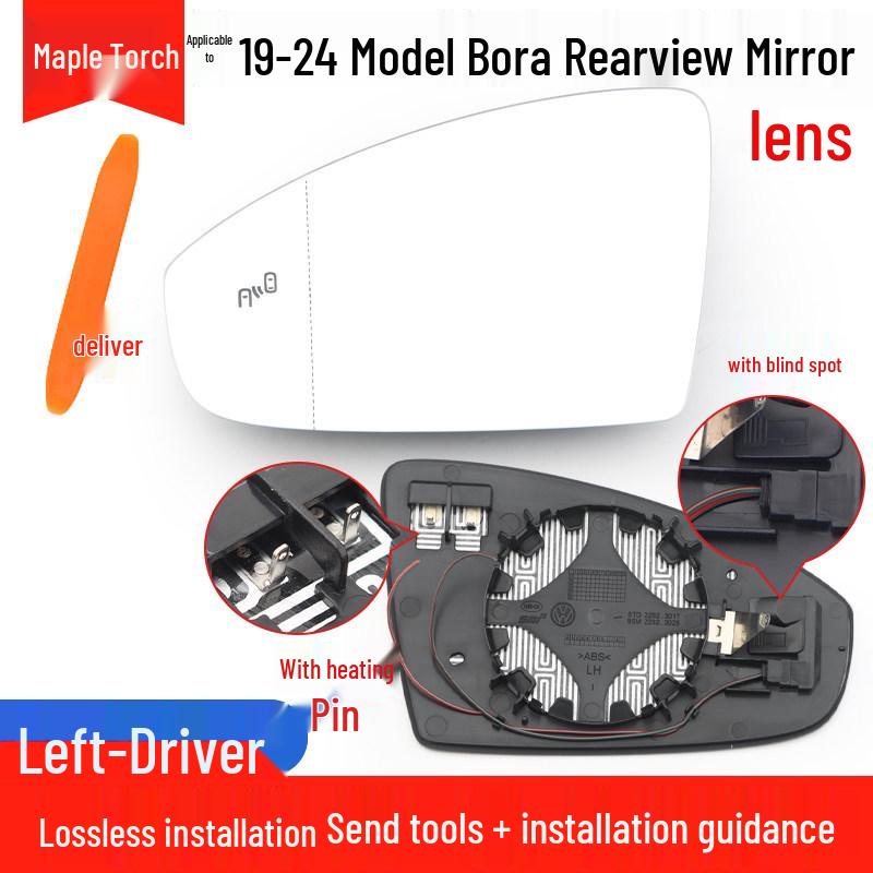 Lente Specchietto Retrovisore con Indicatore di Direzione Riflettente per Volkswagen Bora 19-25