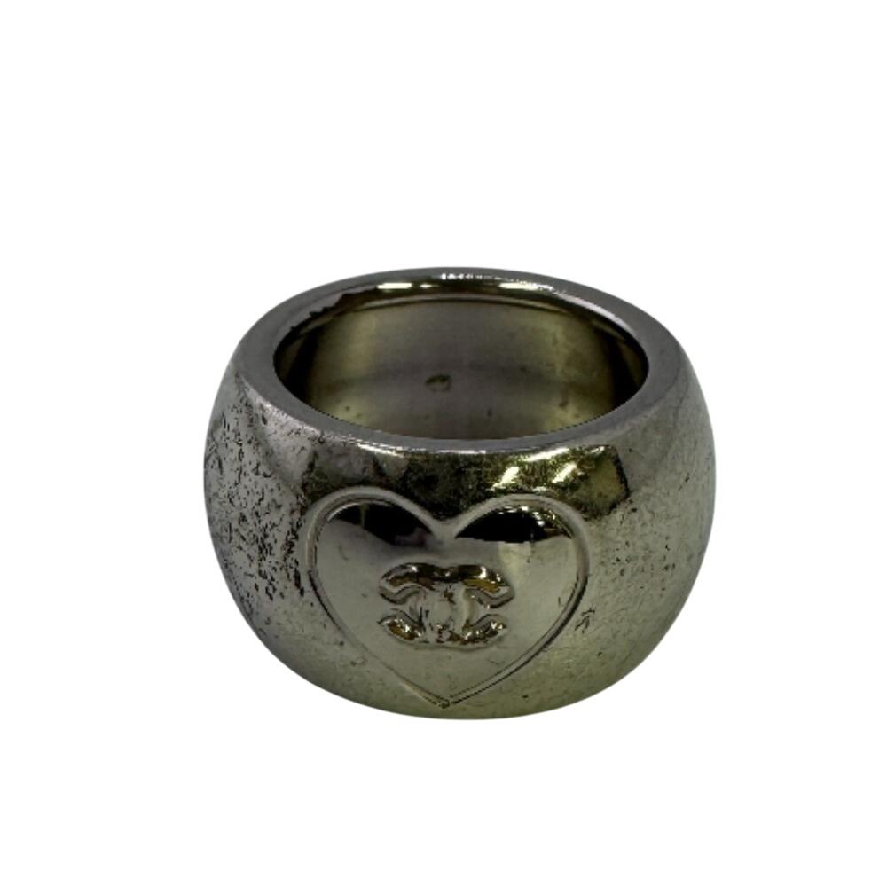 CHANEL metal Ring Silver metal Used