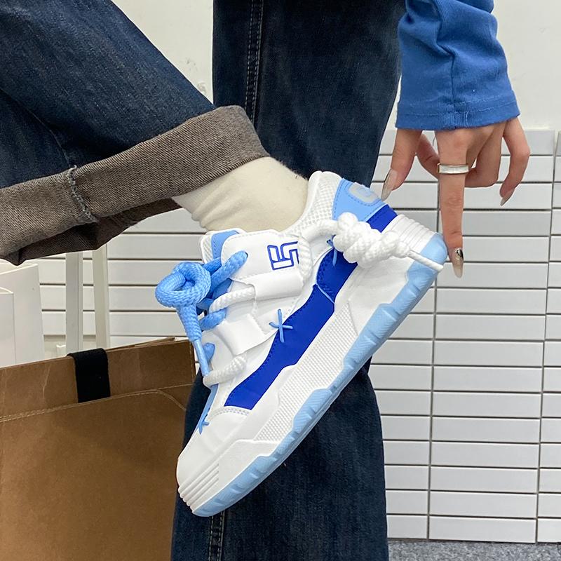 Nowe Damskie Buty Moda Sneakersy na Platformie Panie Wiosenne Płaskie Buty na Grubej Podeszwie Codzienne Buty do Biegania dla Kobiety