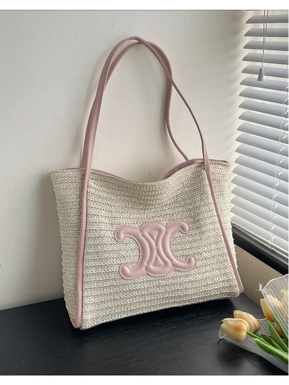Women's Large-Capacity Straw Tote Bag - 2024 Summer Beach Style