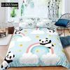 Black And White Panda Duvet Cover Boys Girls Cute Giant Panda Duvet Cover Set Kids Cartoon Animal Pattern Comforter Cover Decor