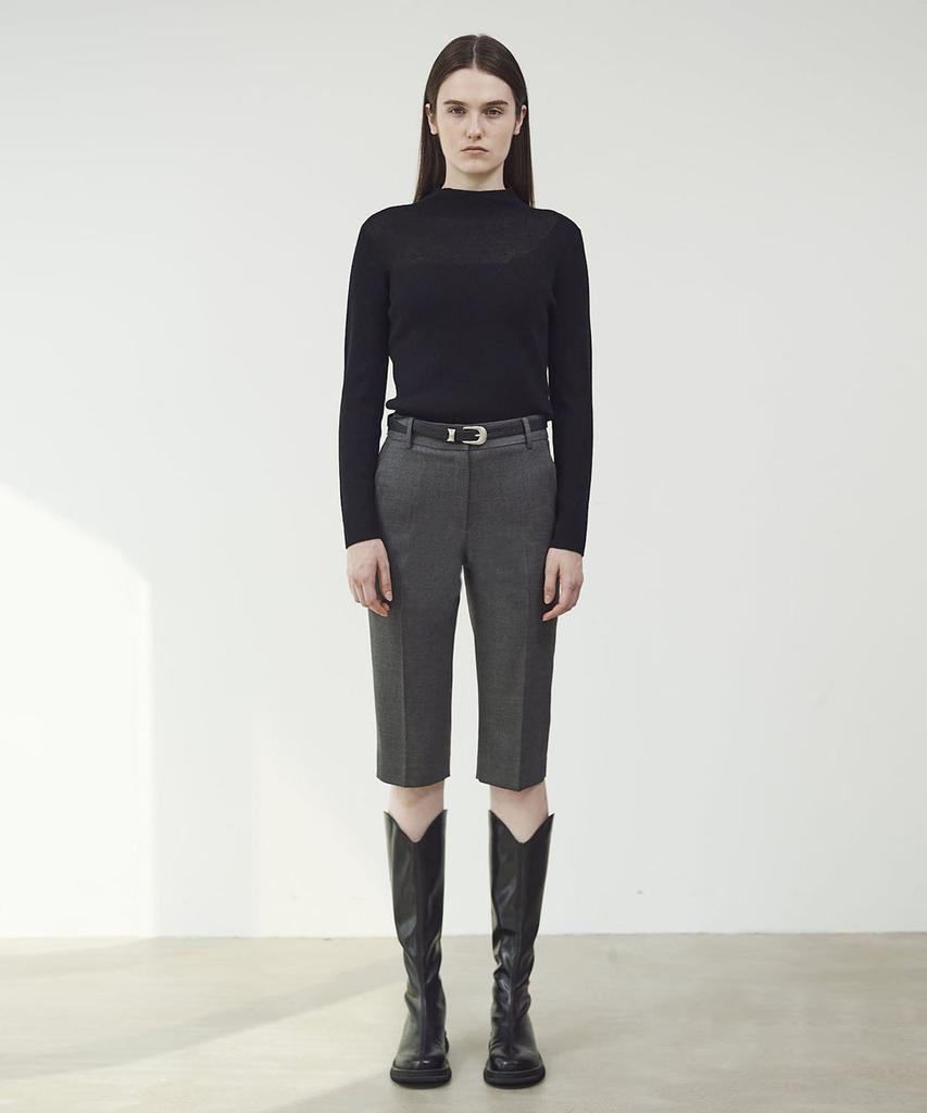 Ssikeoseun Wool Blend Tailored Shorts - Gray