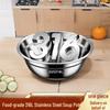 Thickened 316L Stainless Steel Soup & Rice Bowl, Food-Grade, Round and Durable for Kitchen Use