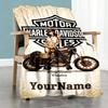 Harley-davidson Motorcycles Personalized Name Blanket Multi-purpose Customizable Blanket Comfortable Perfect for Nap Bed Living Room Sofa