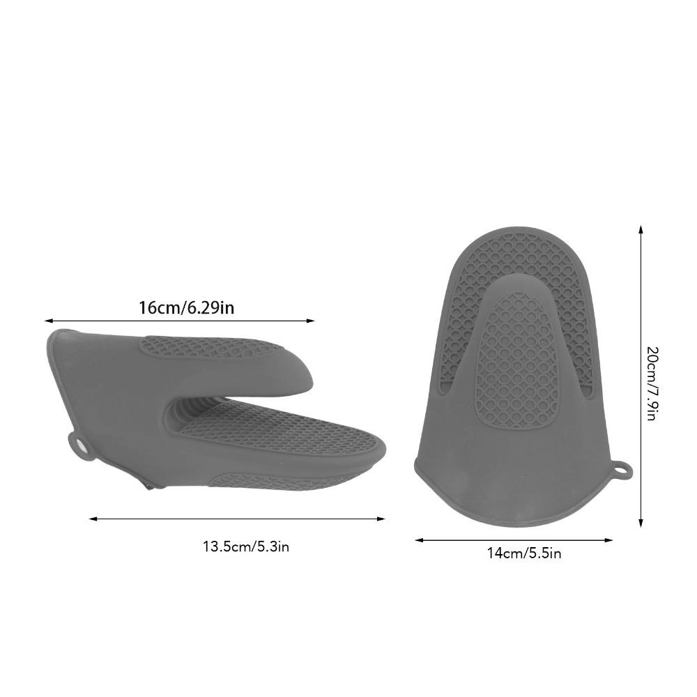 2 PCS Silicone Oven Gloves Thickened Design Cooking Pinch Mitts Silicone Oven Mitts  Baking BBQ