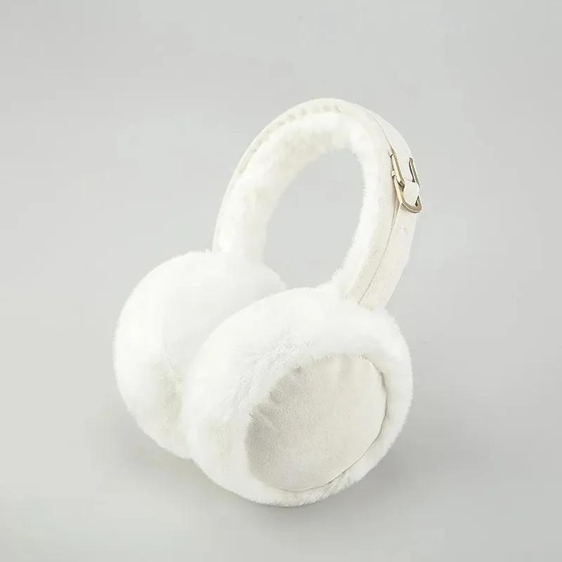 Outdoor Woman Ski Warmer Furry Earmuff Winter New Ear Cover Faux Fur Cold Protection Plush Wool Ear Muffs Fashion Soft Earflap