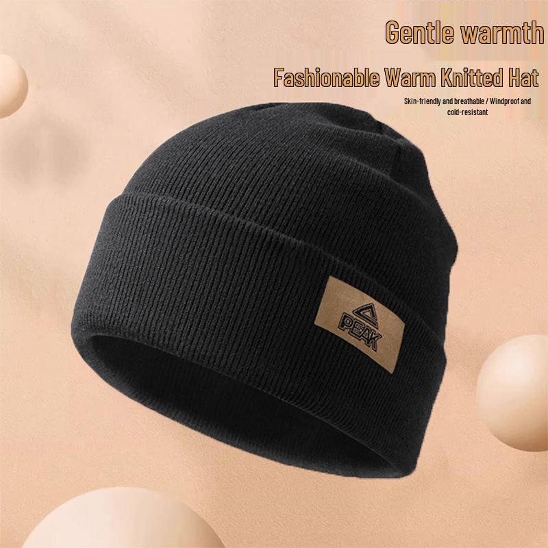 

Універсальна вовняна в язана шапка Peaky - Модна, Тепла, Вільного крою для Осені/Зими, Для великого обхвату голови, Дизайн, що візуально звужує обличчя One Size (56-60 cm) чорний