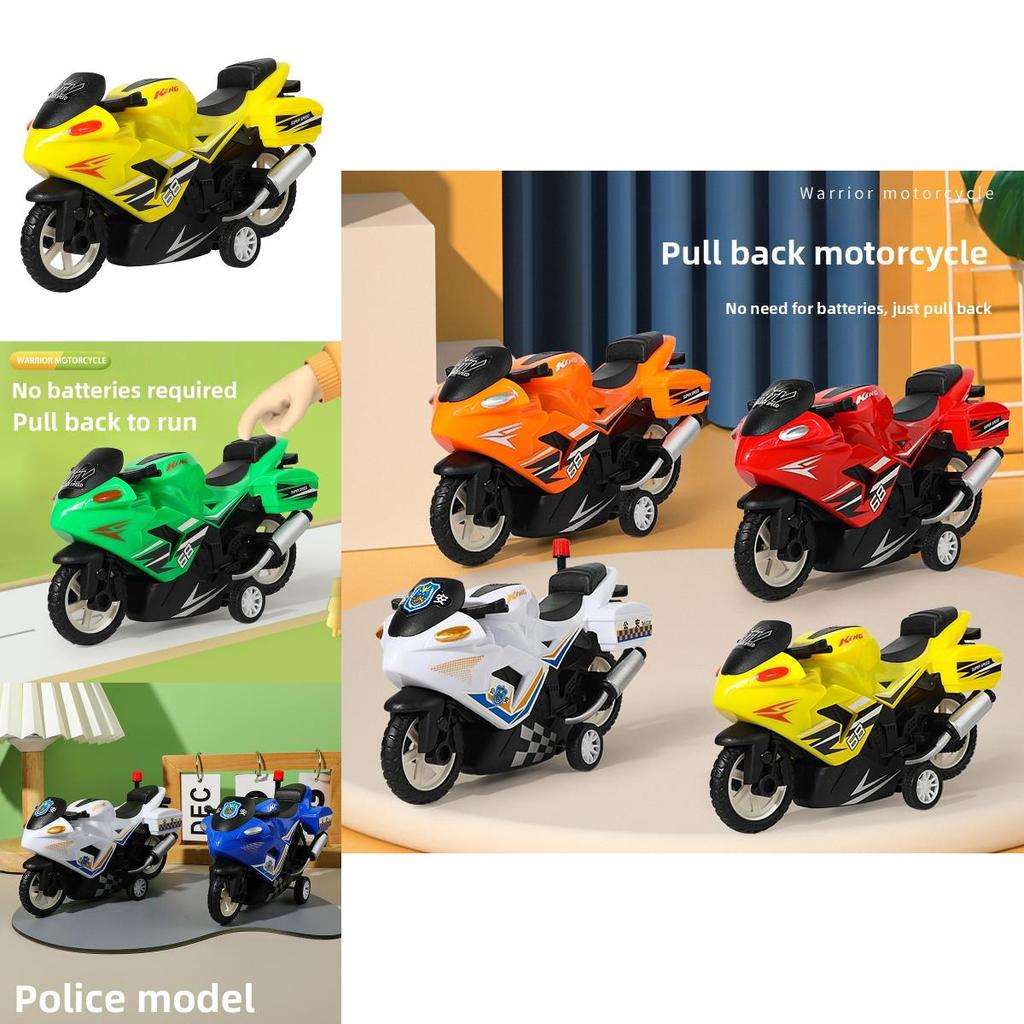 Childrens Plastic Ride On Toy Motorcycle With Pushback Mechanism For Early Development And Play