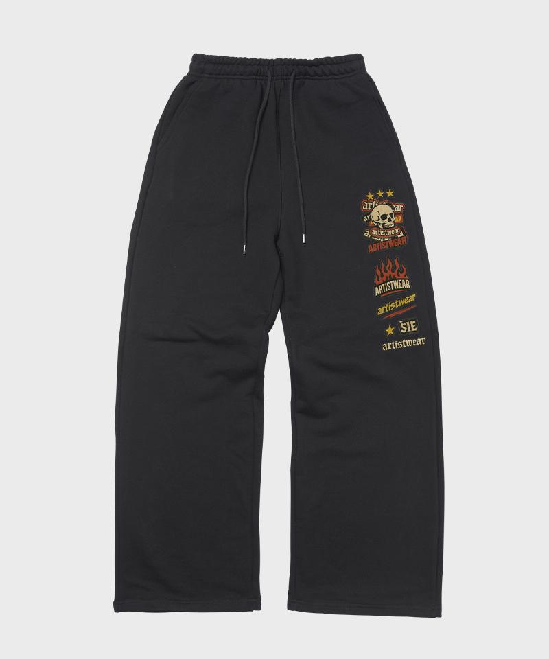 ARTISTWEAR [Atw] Sticker Bomb Wide Elastic Pants