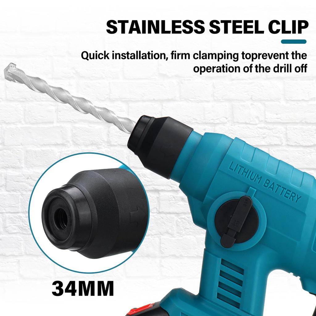 Ηλεκτρικό κρουστικό δράπανο 388VF Ηλεκτρικό κρουστικό δράπανο 10000RPM, επαναφορτιζόμενο πολυλειτουργικό χωρίς ψήκτρες