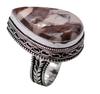 Jasper Natural Gemstone Antique Silver Plated Ring US Size-6.5" R 405