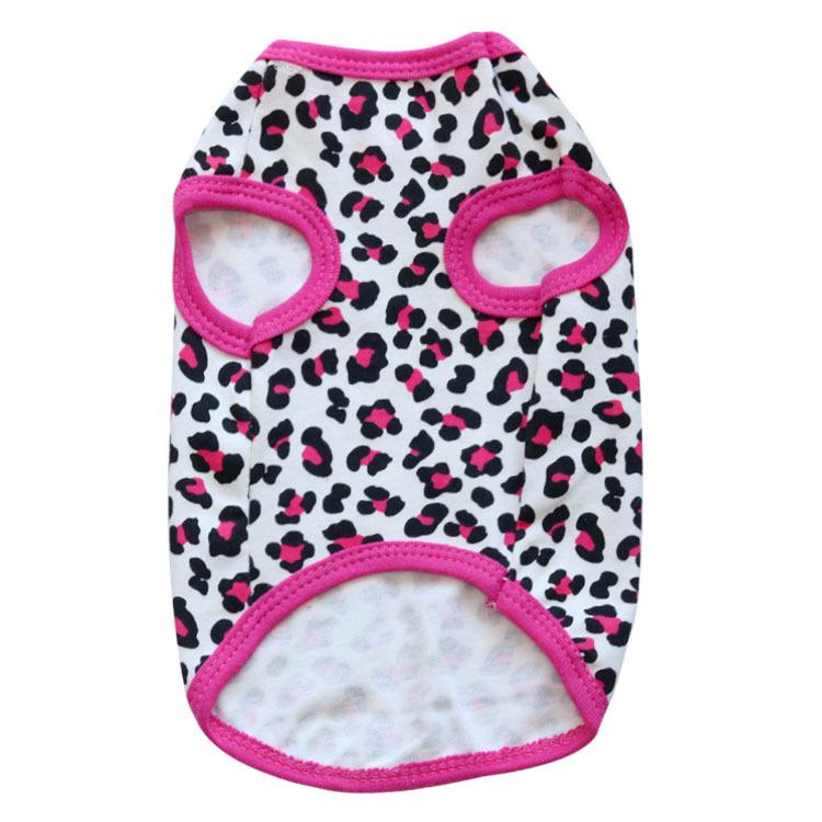 Leopard Print Cotton Pet Vest for Small Dogs and Cats - Spring/Summer Collection