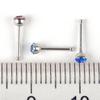 Curved Stainless Steel Rhinestone Nose Studs, L-Shaped Piercing Jewelry, 10-Pack