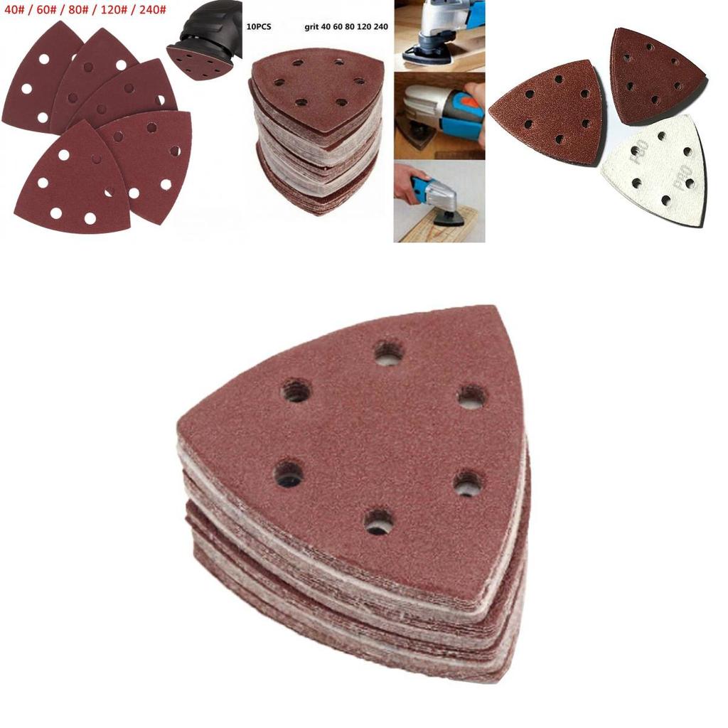 Versatile Triangle Sandpaper With Flannelette Backing 6 Holes 90*90*90mm