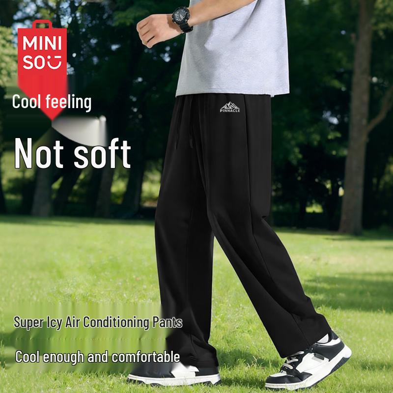 MINISO Men s Ice Silk Quick-Dry Straight Leg Casual Sports Pants L
