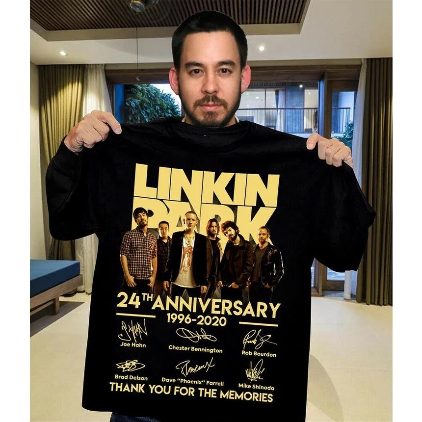 

2026 Лето Новая Мужская Футболка Rock Linkin Park Футболка на День Рождения Унисекс Футболка Модный Хлопковый Топ с Коротким Рукавом Футболка 4XL