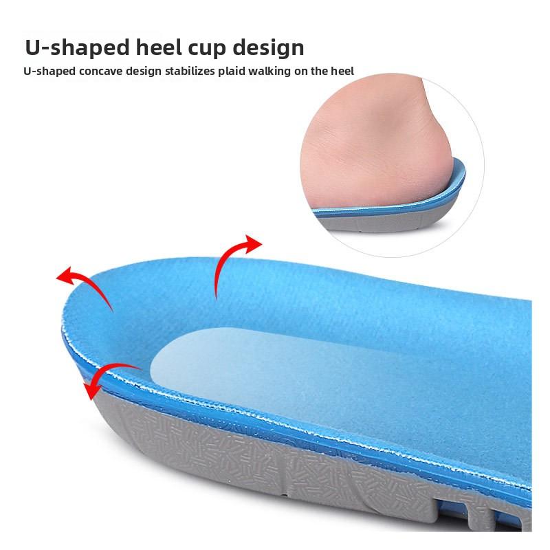 TPE Three-color Full-pad Men's and Women's Thickened Soft Massage Sports Insole High Elastic Shock Absorption Non-slip Foot Insole