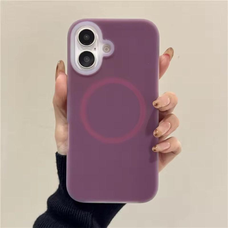 Płynny Silikon Cukierkowy Żel do Magnetycznego Etui Magsafe na iPhone 11 12 13 14 15 16 Pro Max Pogrubiona Wstrząsoodporna Pokrywa z Bumperem