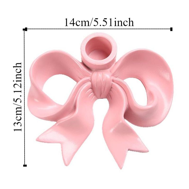 Romantic Long Candle Candlestick INS Bowknot Shape Candlestick Candle Stands  Home Room Decor