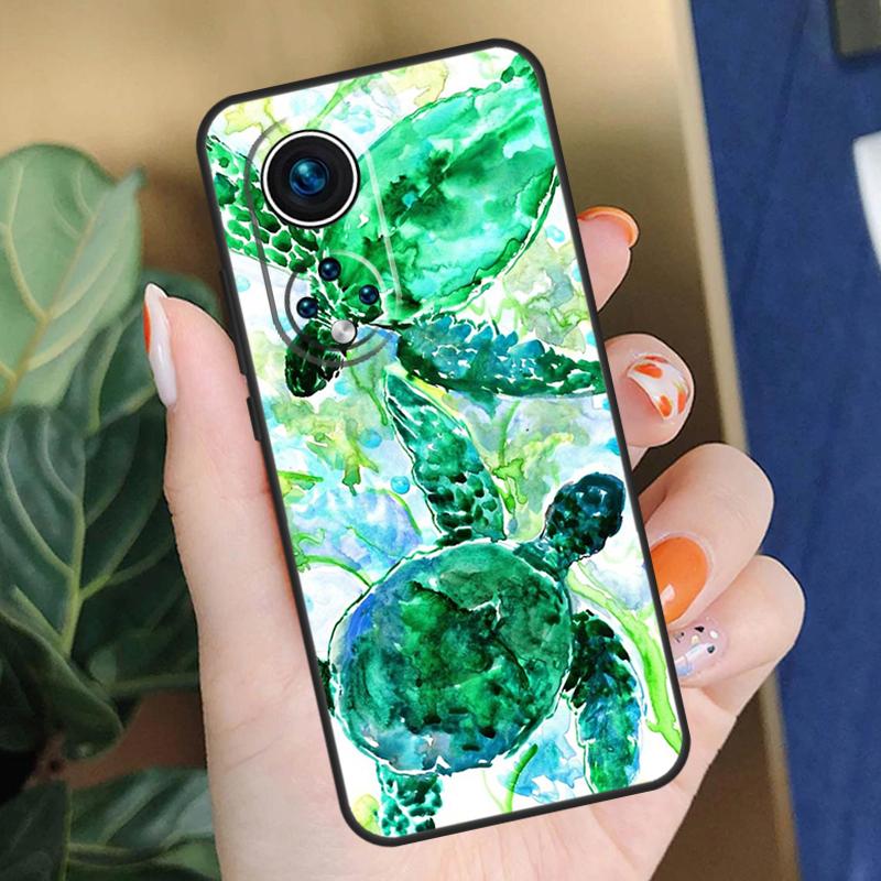 Cute Sea Turtle Case For Honor 200 Pro X9b X9a X8b X8a X8 X9 X9c 50 70 90 Lite Honor Magic 5 6 7 Pro Cover