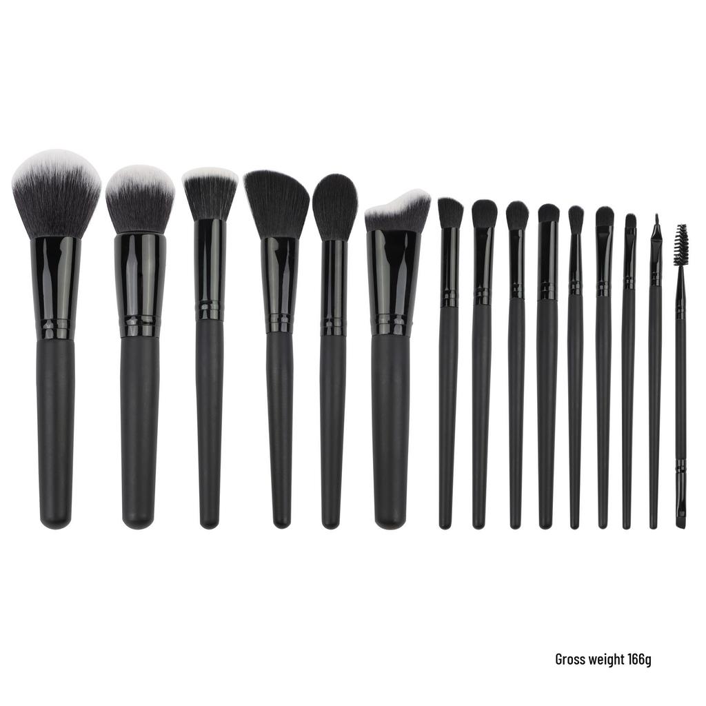 Professional 15-Piece Soft Makeup Brush Set for Powder, Eyeshadow, Blush & Highlight