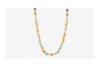 Bohemian Square Stone Beads Necklace, Handmade Women’s Titanium Steel Jewelry, Versatile Clavicle Chain for Girls