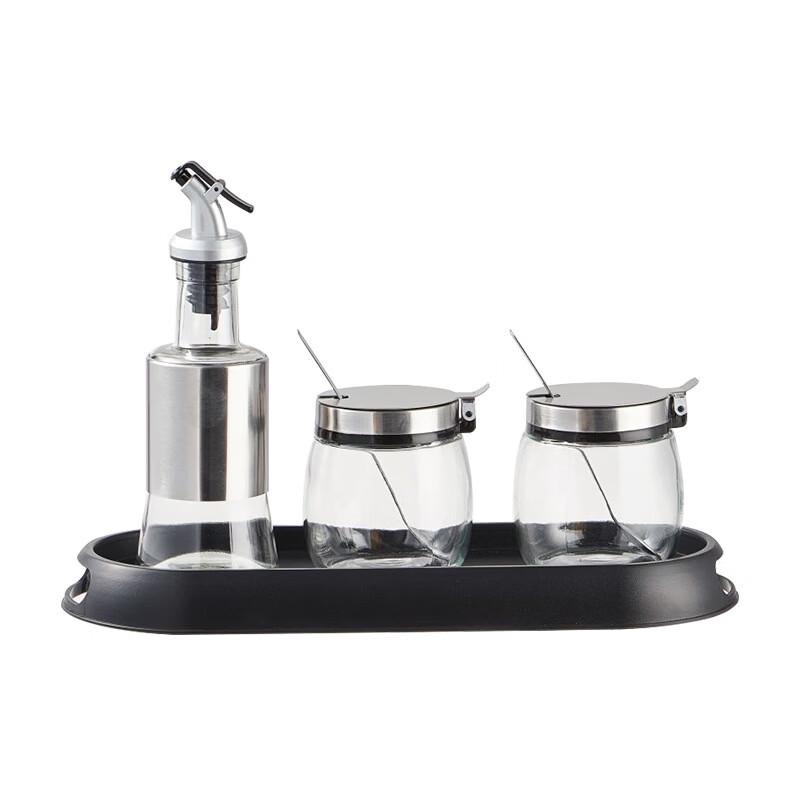 Glass Tabletop Seasoning & Condiment Set